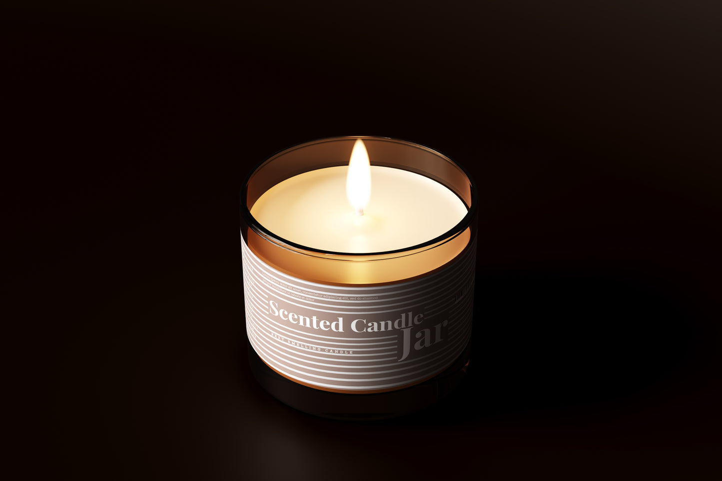 Amber Glass Candle Jar Mockups