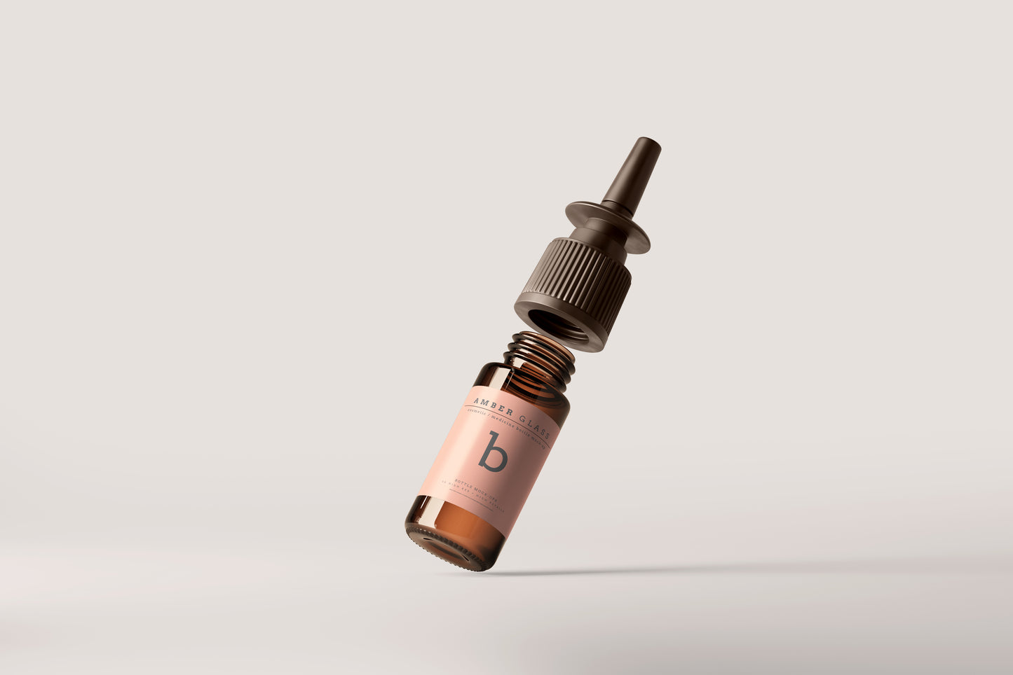 Amber Glass Nasal Spray Bottle Mockups