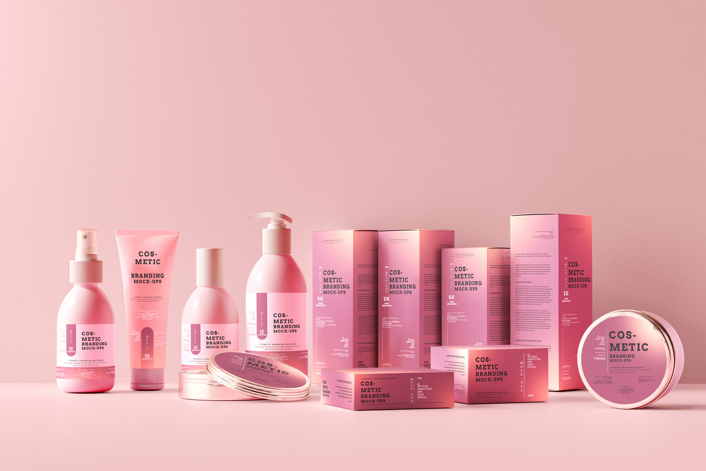 101 Cosmetic Branding Mockup Scenes