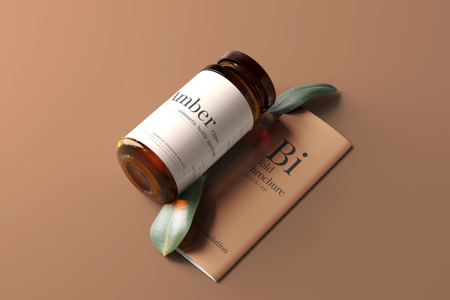 Amber Glass Jar Mockups