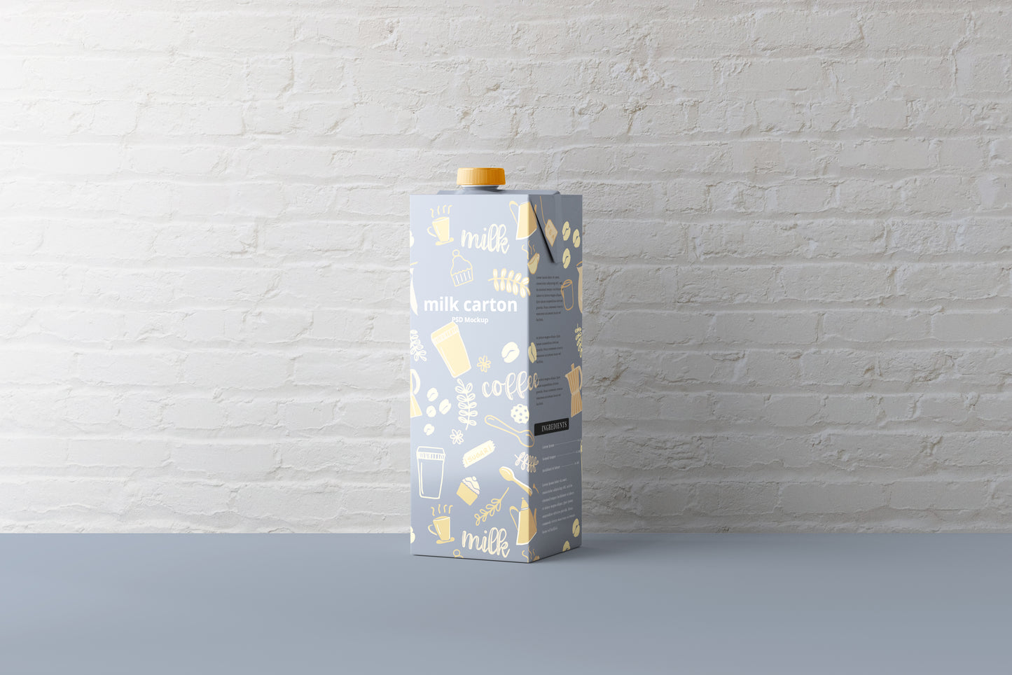 Milk Carton Box Mockup