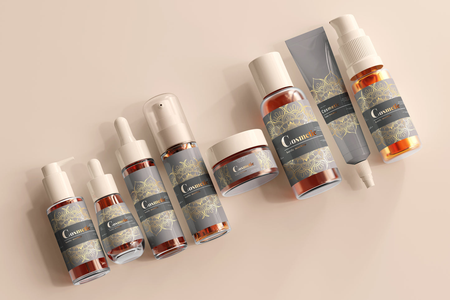 Cosmetic Branding Mockup Scenes