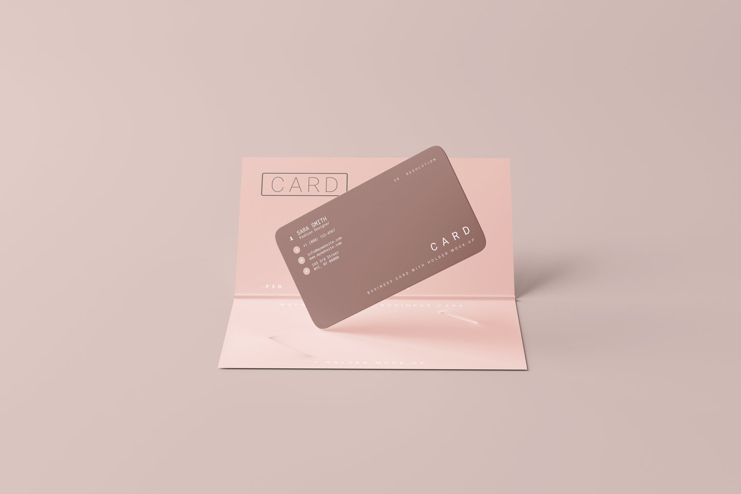 Business Card with Holder Mockup