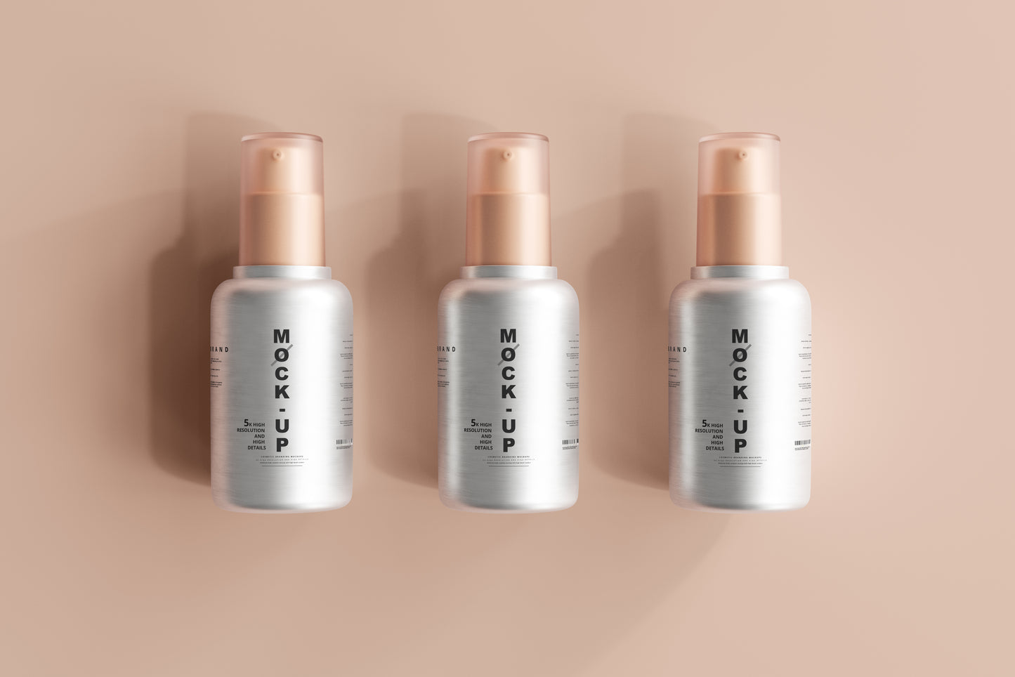 Aluminum Body Cosmetic Spray Bottle Mockup