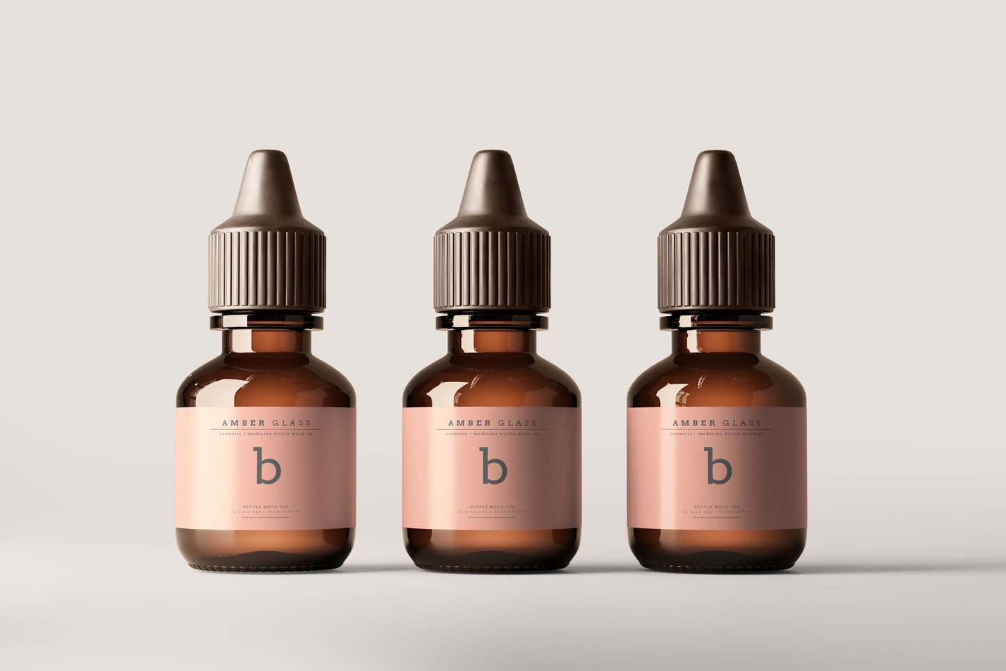 Amber Glass Bottle Mockups