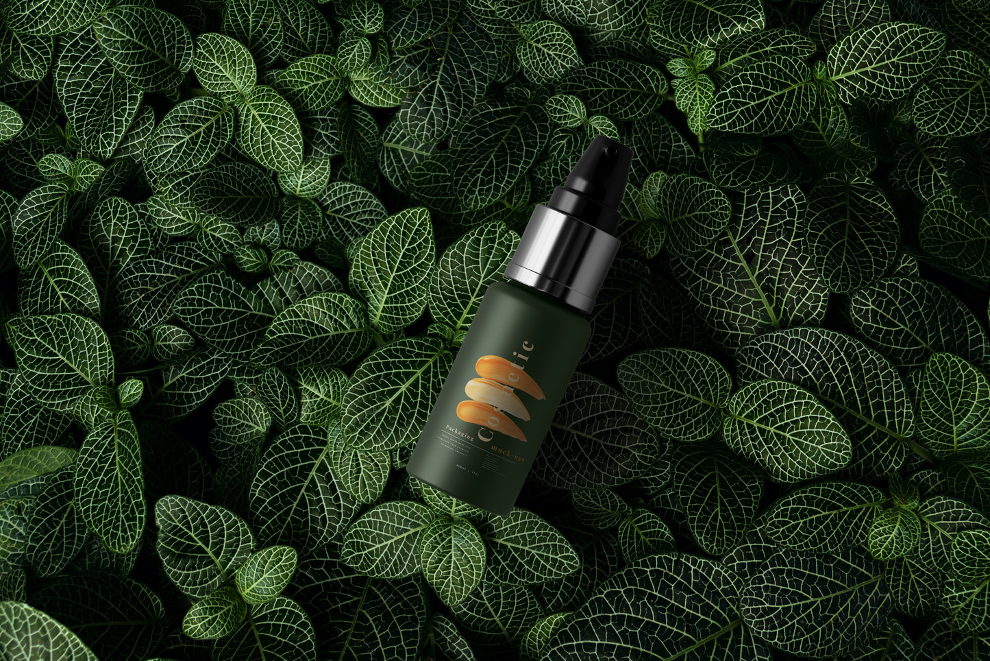 Dark Color Plastic Spray Bottle Mockup