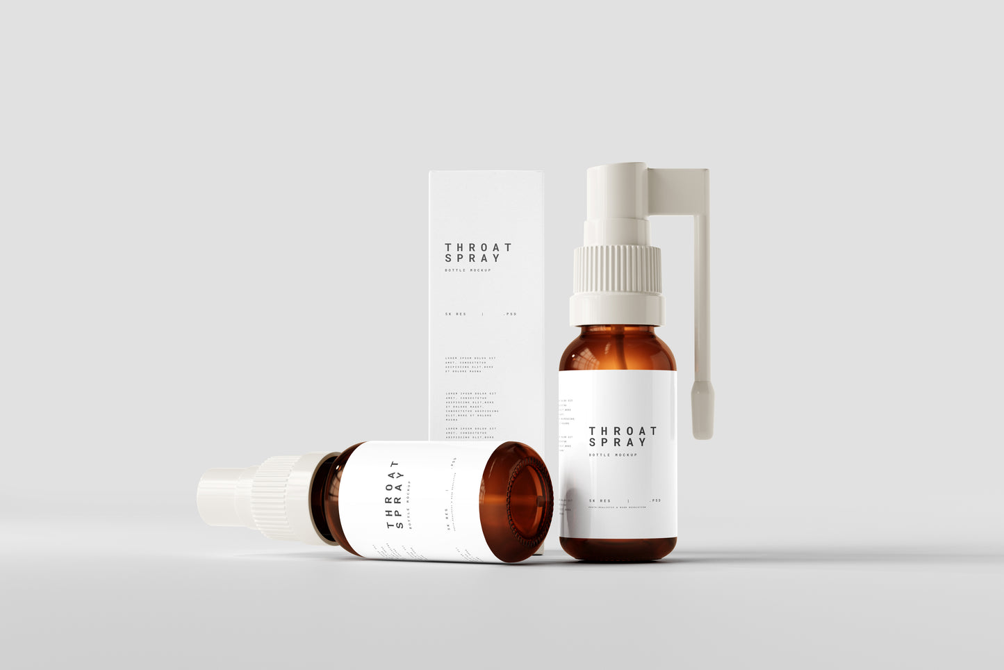 Throat Spray Pump Bottle Mock-Up