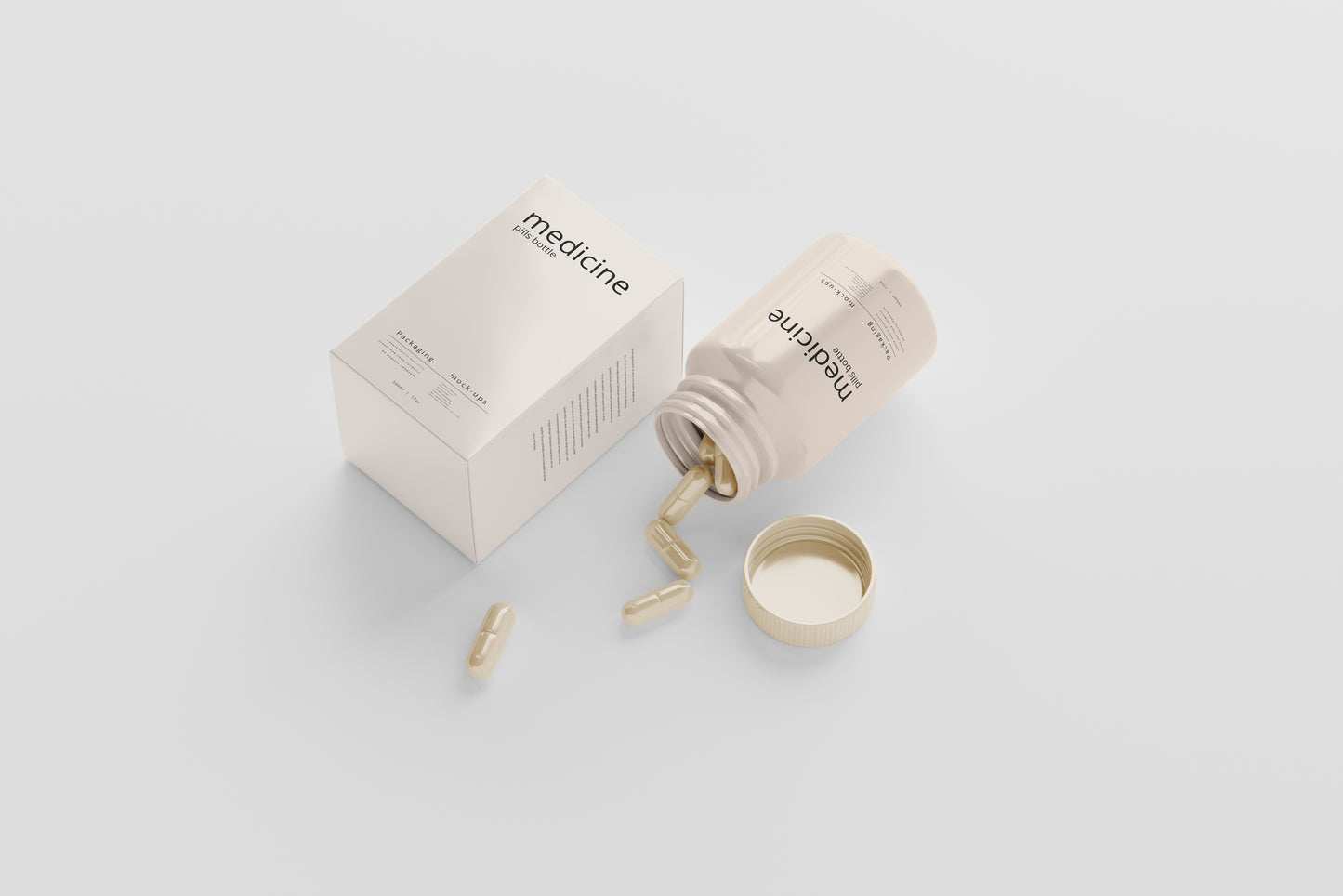 Capsules Bottle Mockups