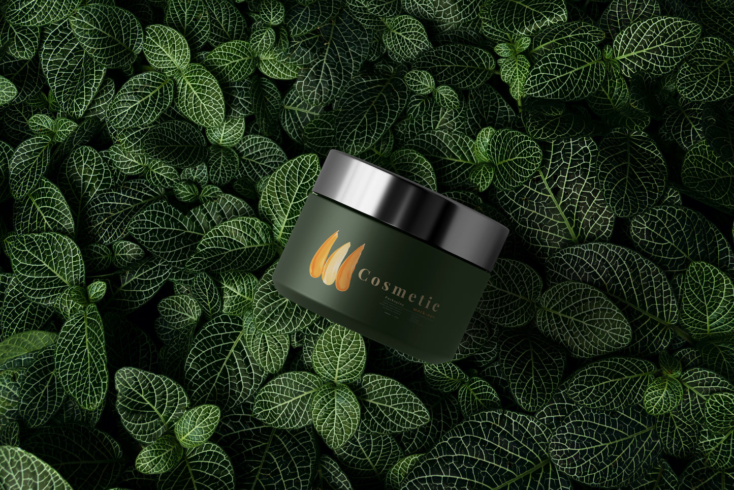 Dark Color Plastic Jar Mockup