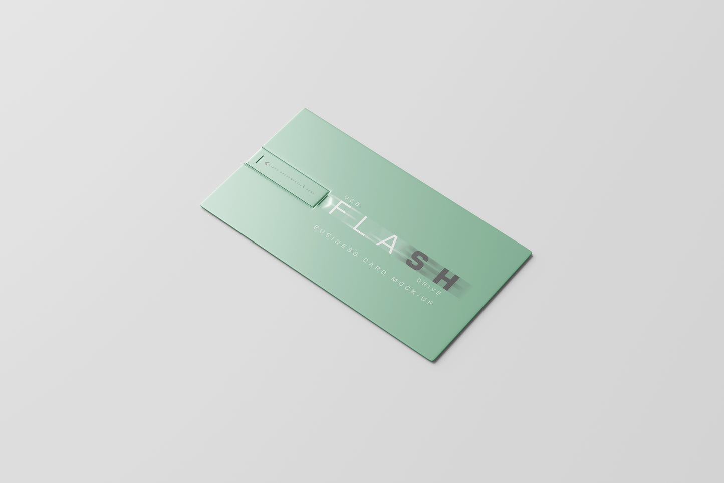 USB Flash Drive Business Card Mockup