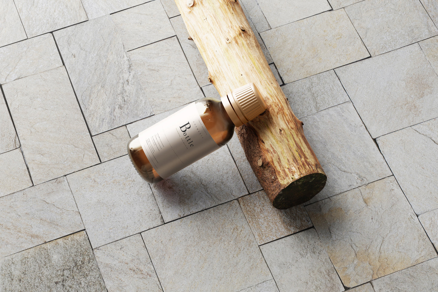 Amber Bottle Mockup