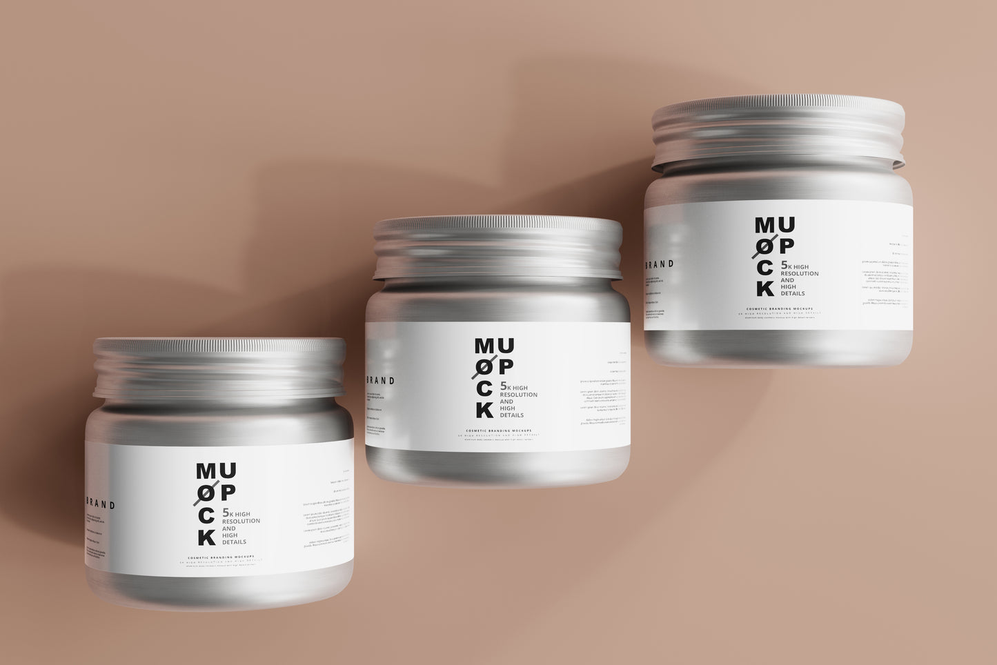 Aluminum Cosmetic Jar Mockup