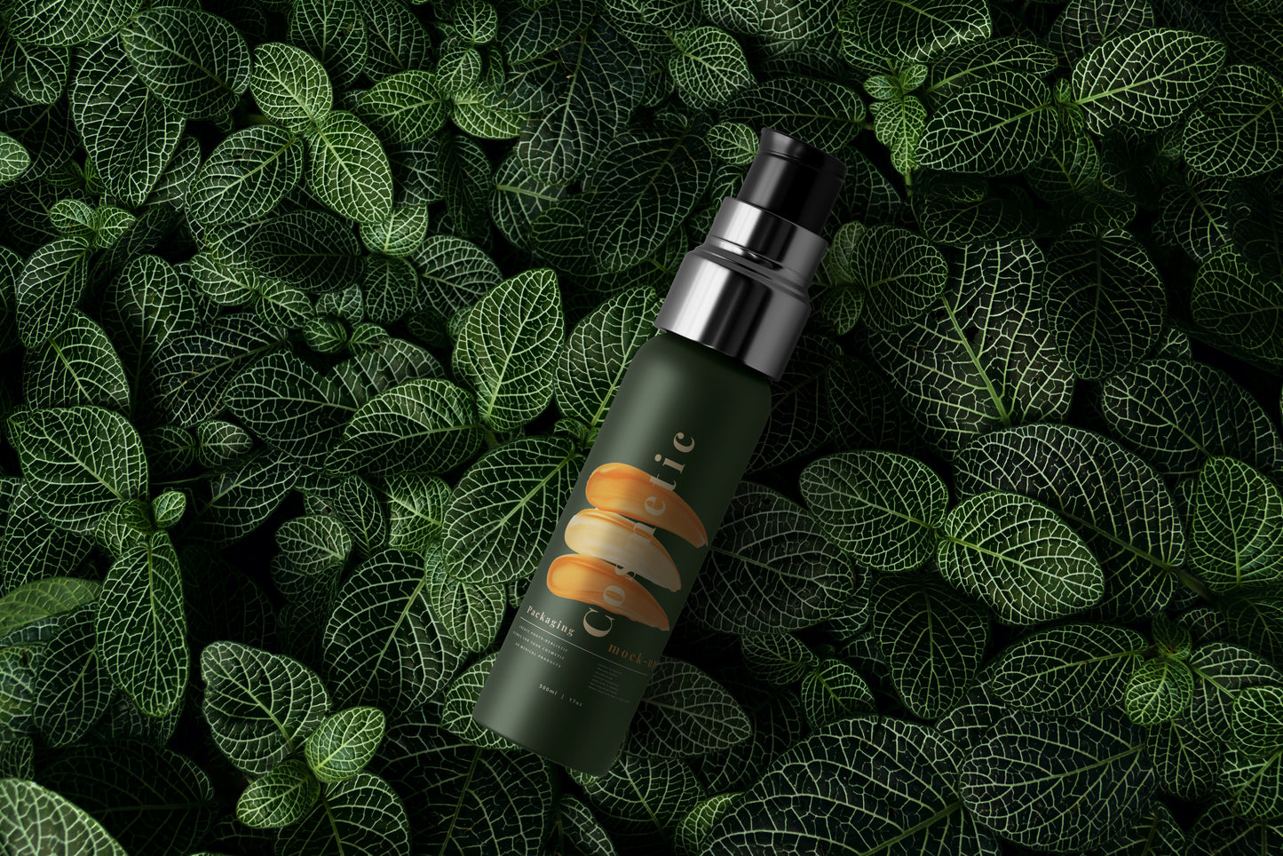 Dark Color Plastic Spray Bottle Mockup