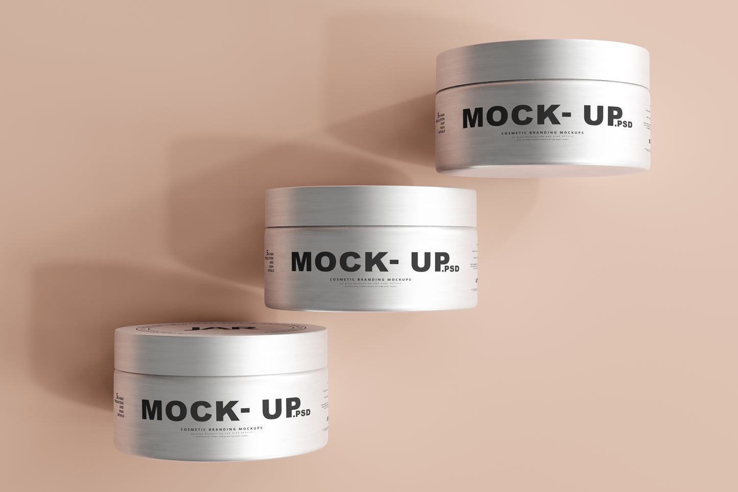 Aluminum Cosmetic Jar Mockup