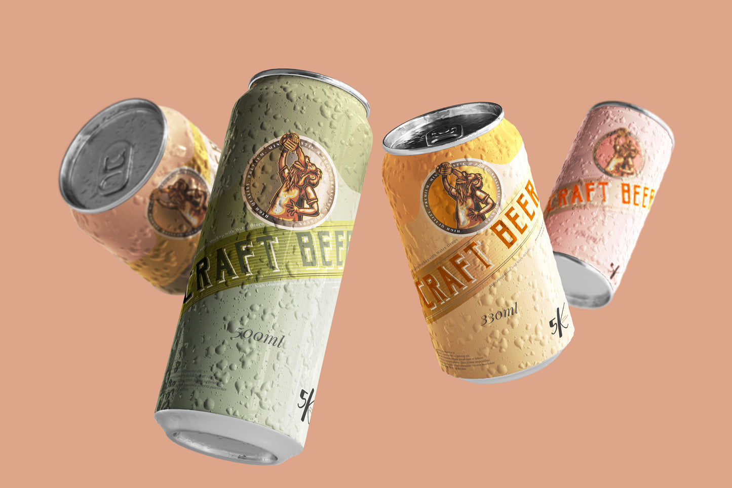 Beer or Soda Can Mockup Scene