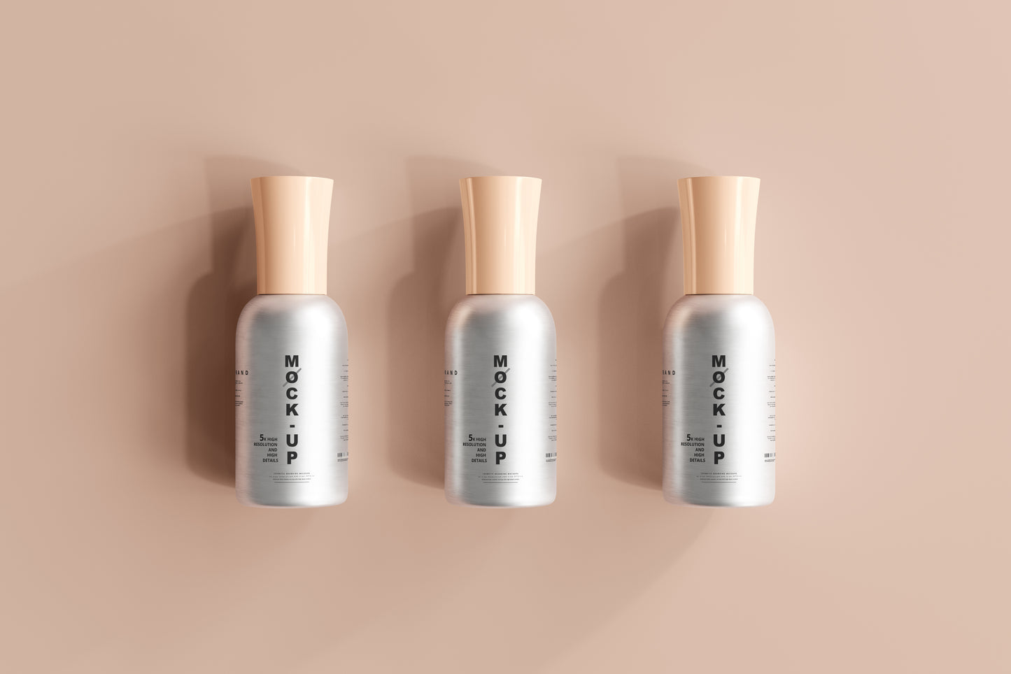 Aluminum Body Nail Polish Bottle Mockup