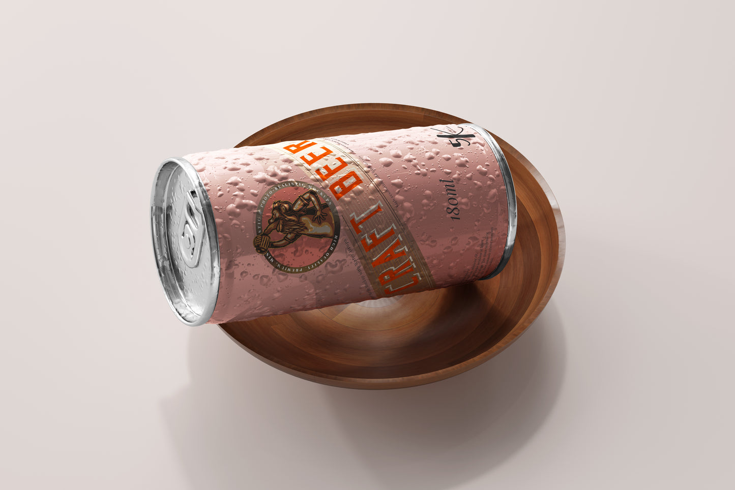 Small Soda or Beer Can Mockup with Condensation Effect