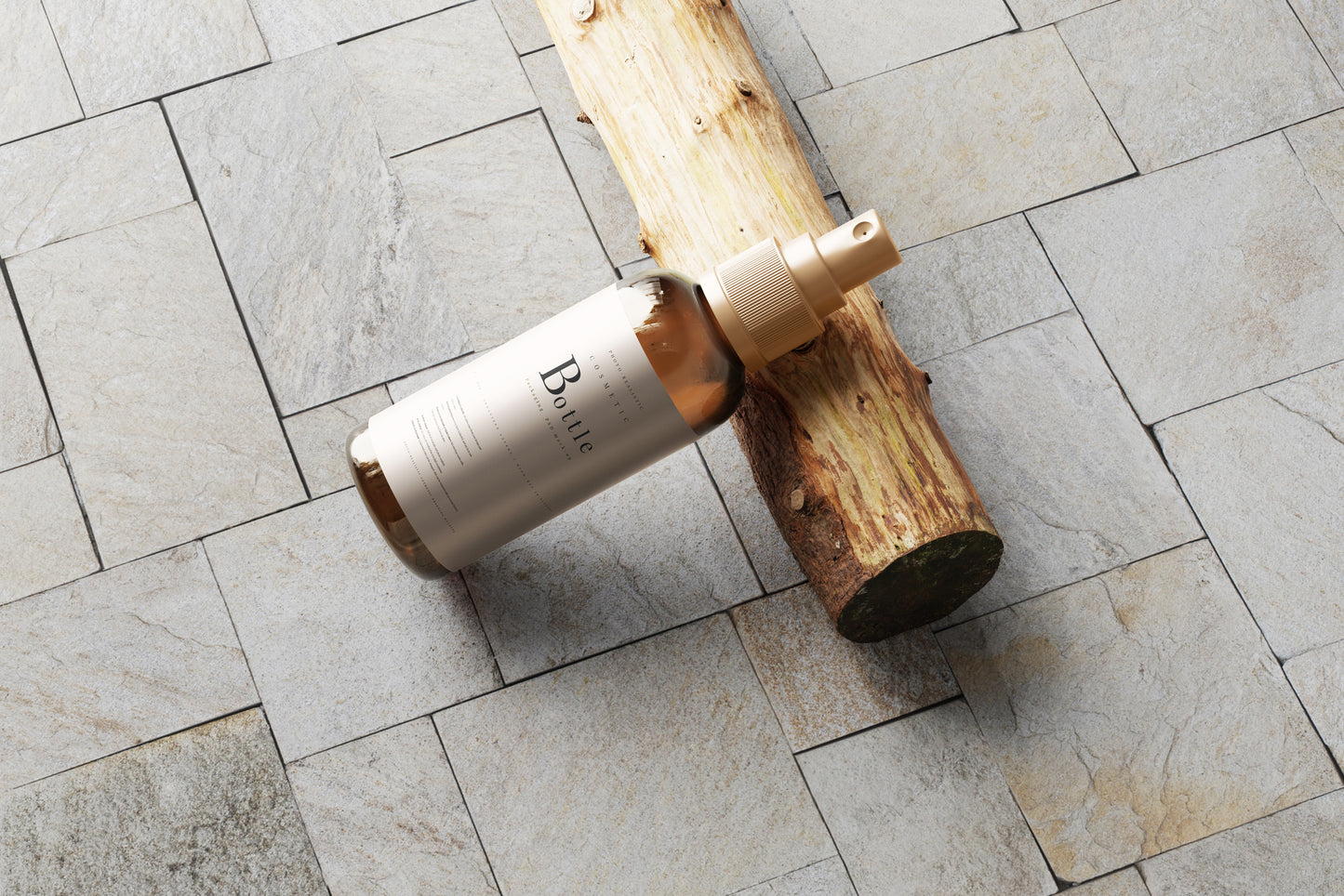 Amber Bottle Mockup