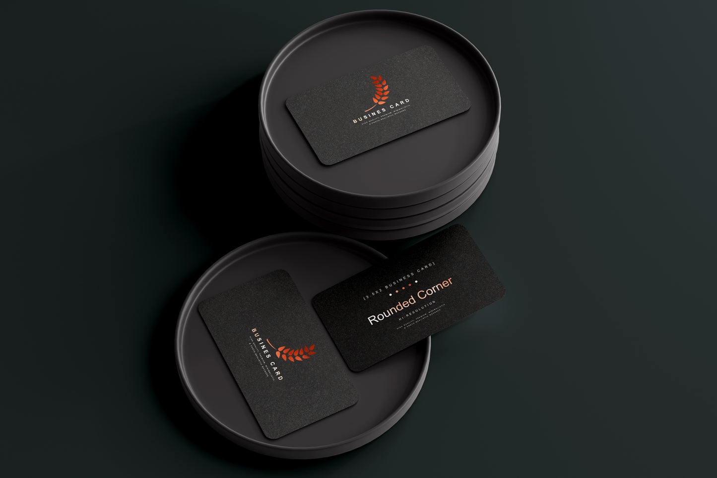 Rounded Corner Business Card Mockups