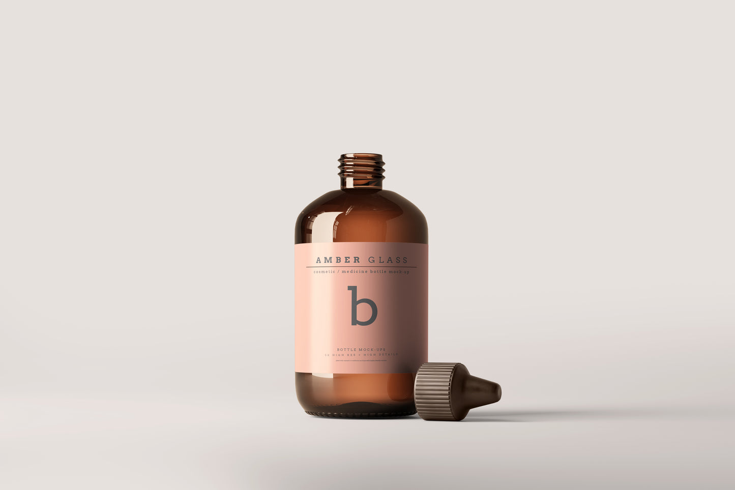 Amber Glass Bottle Mockups