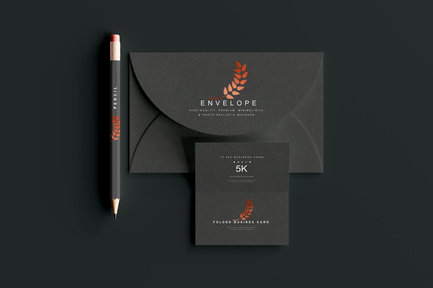 Folded Business Card Mockups