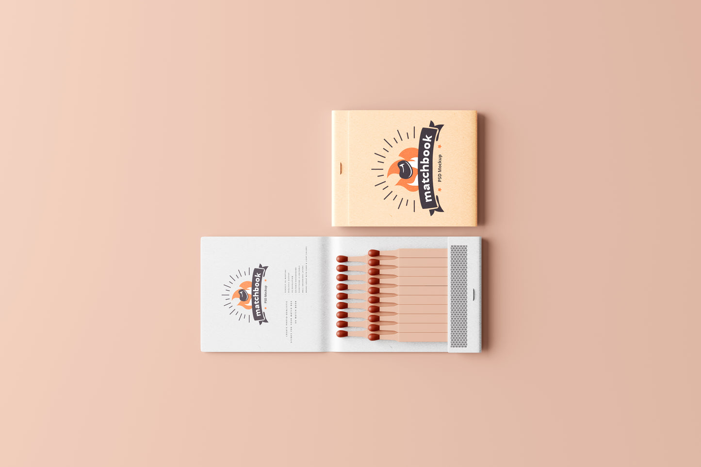 Paper Matchbox & Matchbook Mockups