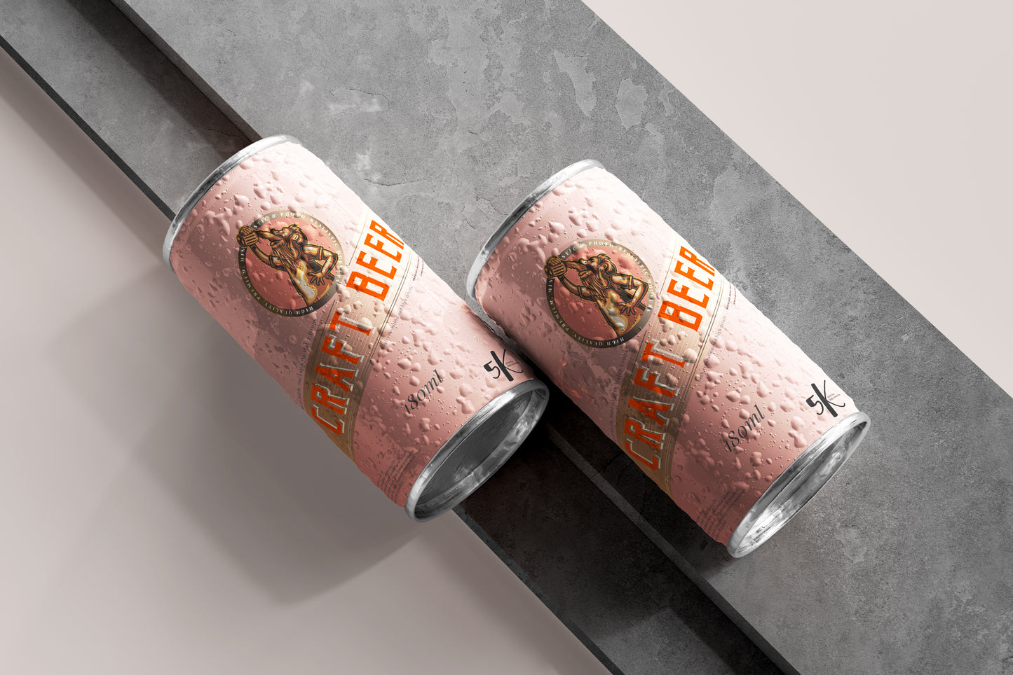 Small Soda or Beer Can Mockup with Condensation Effect
