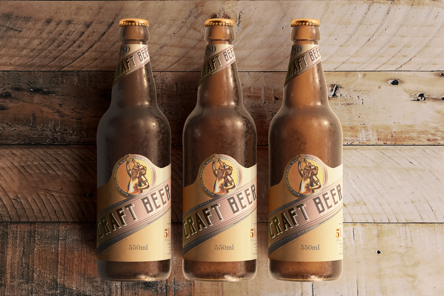 Cold Beer Bottle Mockups