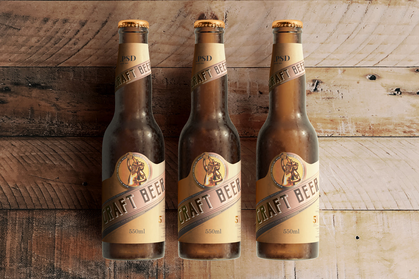 Cold Beer Bottle Mockups