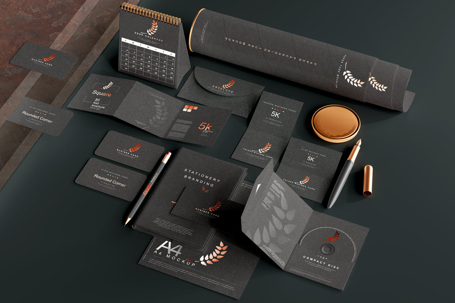 Stationery Branding Mockup Scenes