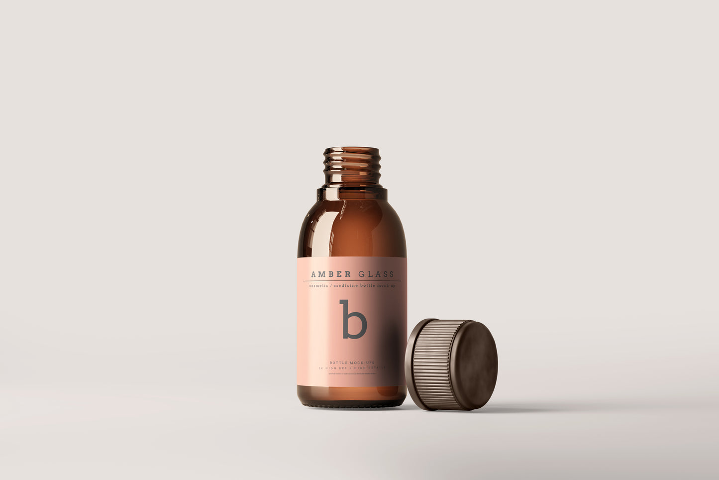 Amber Glass Bottle Mockups