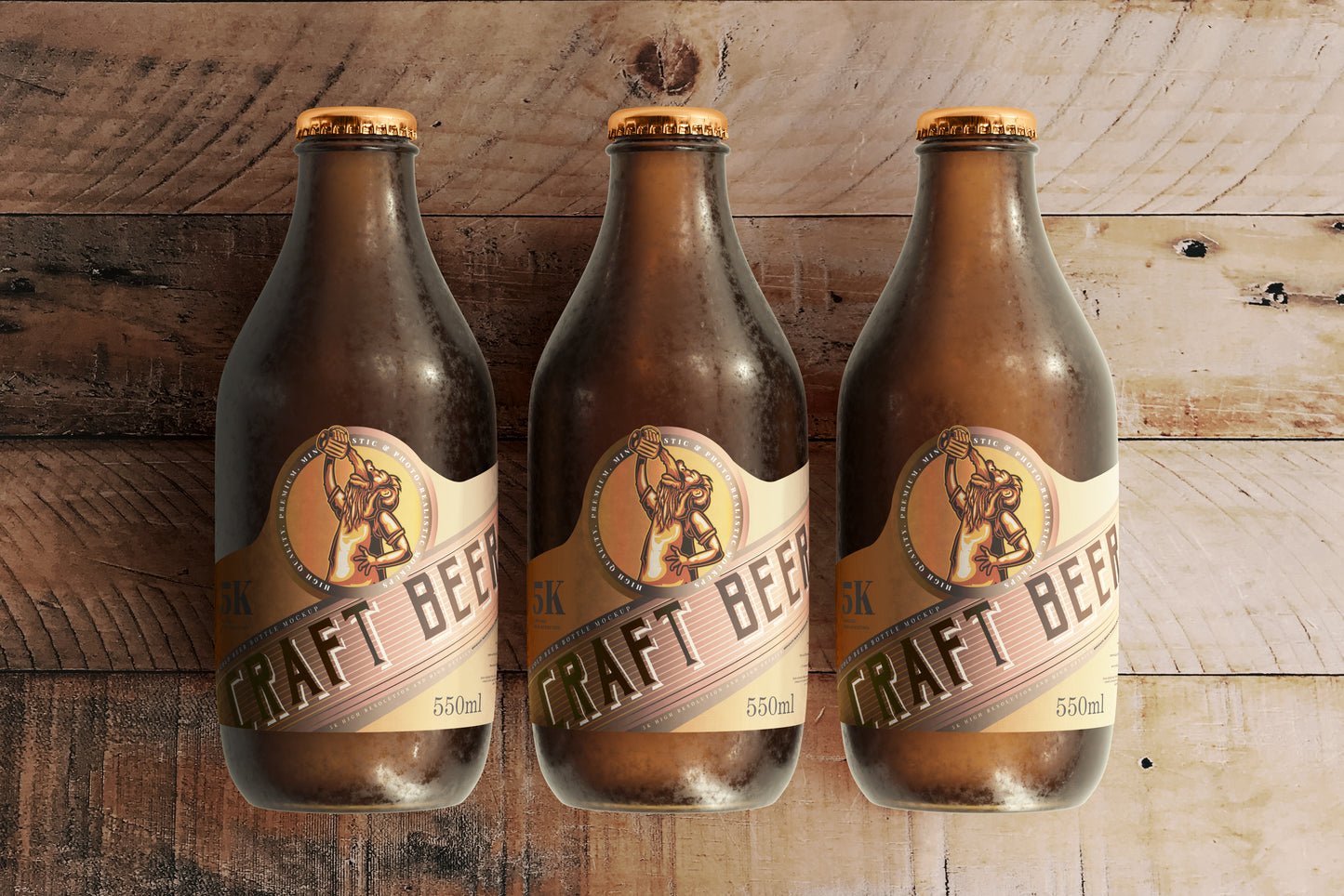 Cold Beer Bottle Mockups