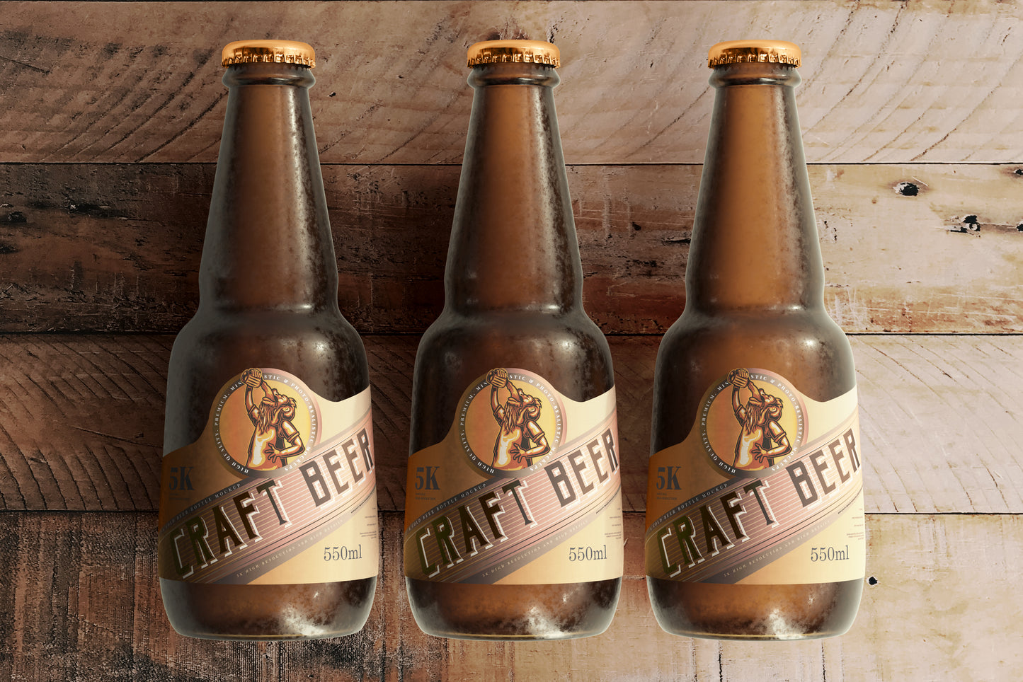 Cold Beer Bottle Mockups
