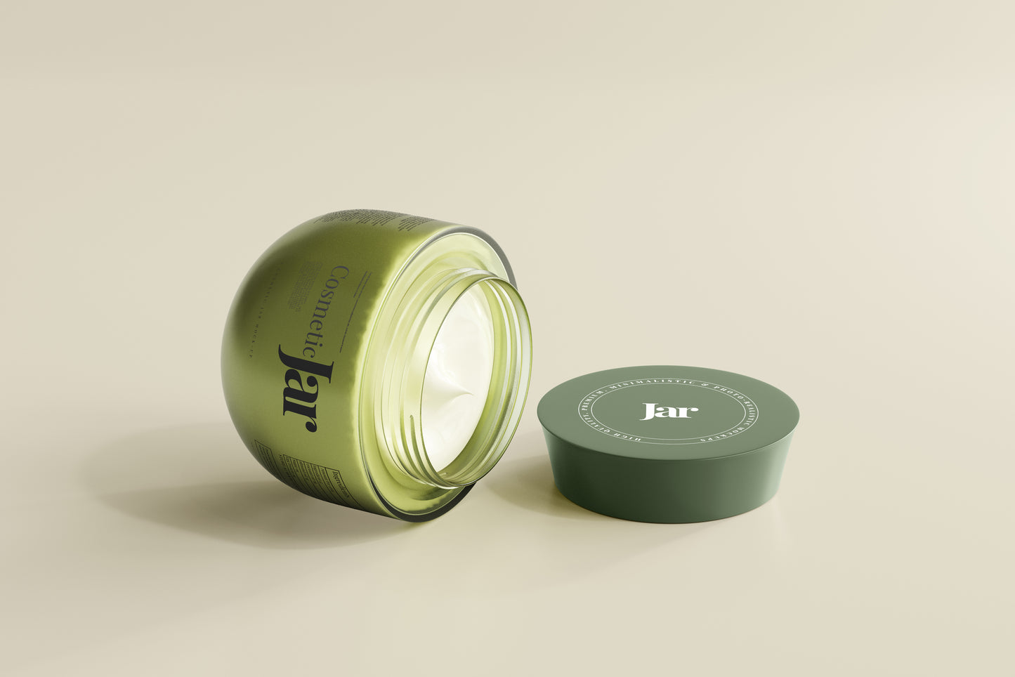 Glass Cosmetic Jar Mockups