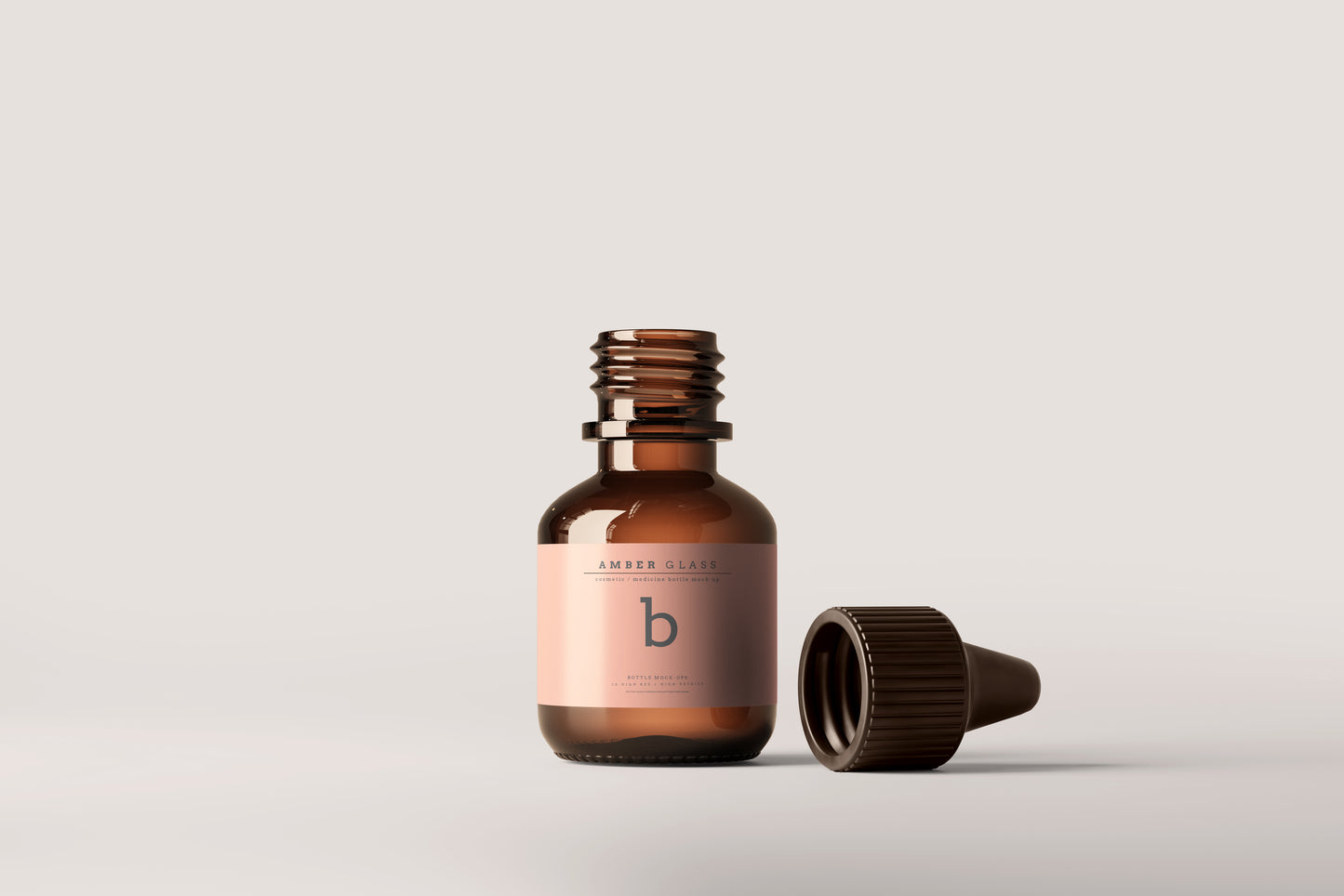 Amber Glass Bottle Mockups