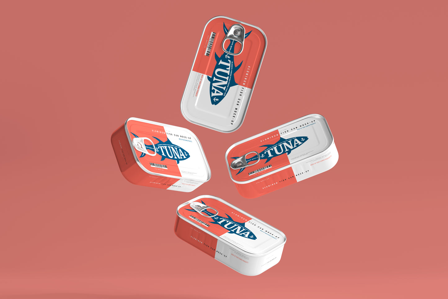 Aluminum Fish Can Mockup