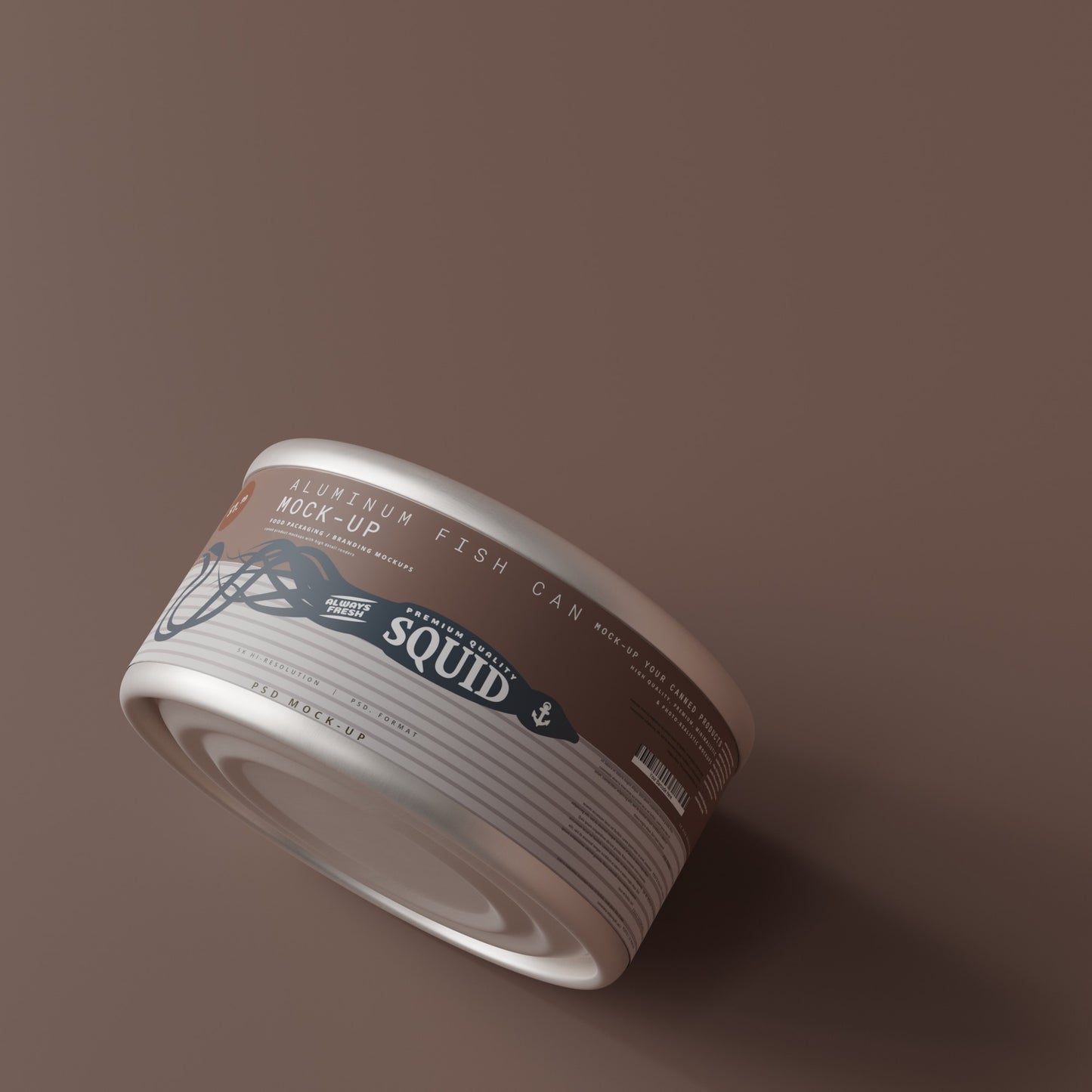 Easy Open Small Aluminum Food Can Mockup