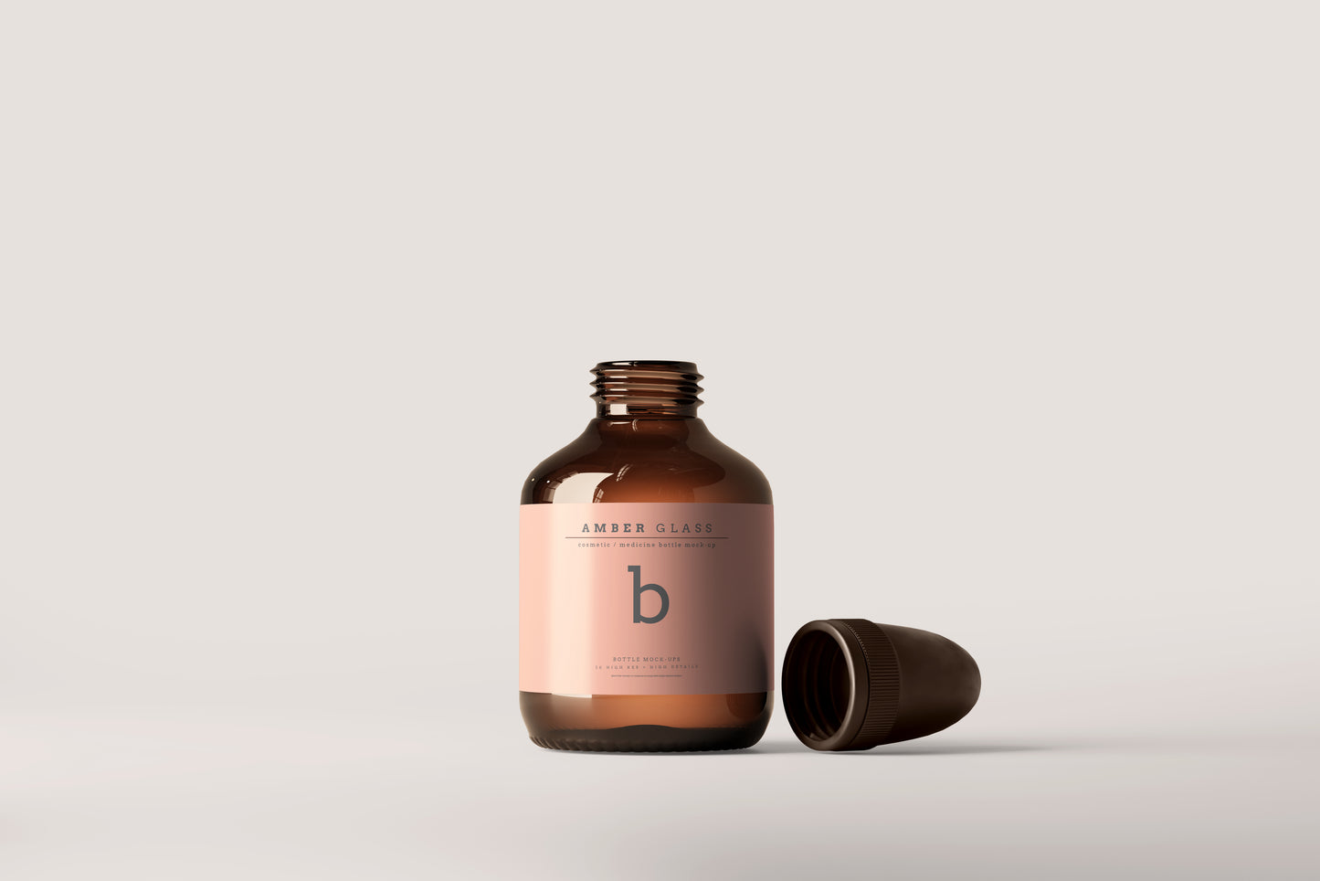 Amber Glass Bottle Mockups