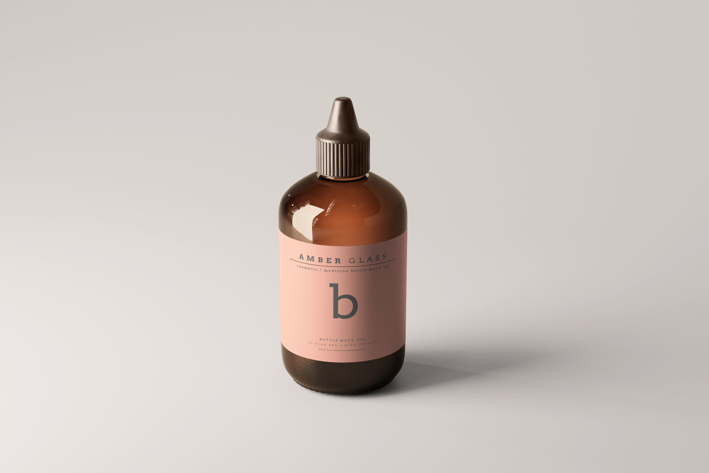 Amber Glass Bottle Mockups