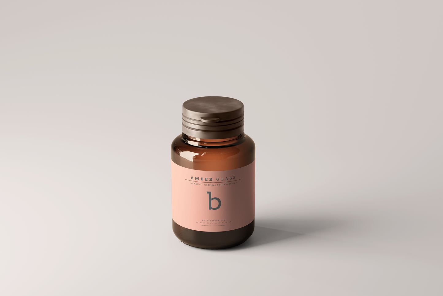 Amber Glass Bottle Mockups