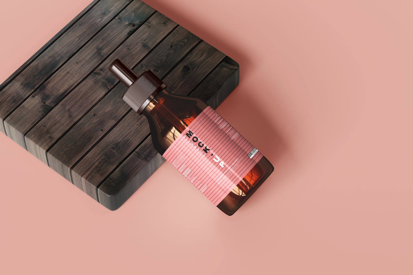 Amber Glass Dropper Bottle Mockups