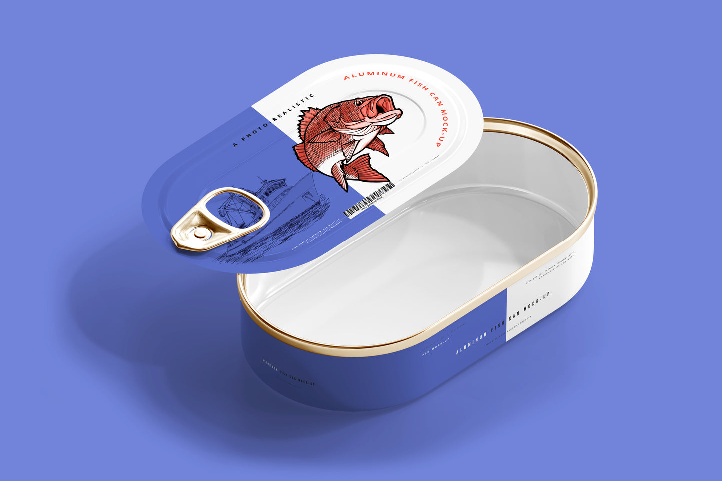 Aluminum Fish Can Mockup