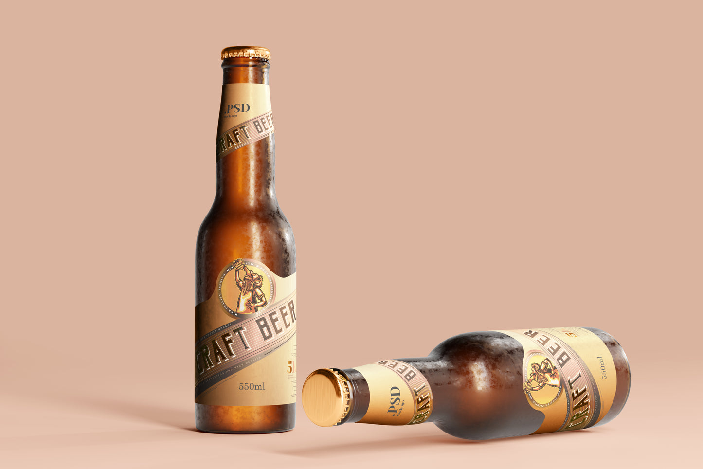Cold Beer Bottle Mockups