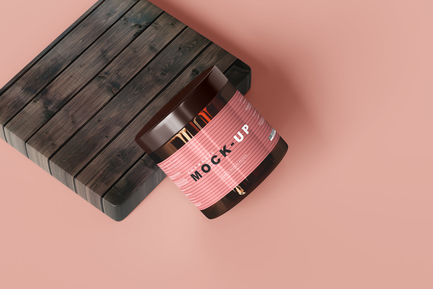 Amber Glass Cosmetic Jar Mockups