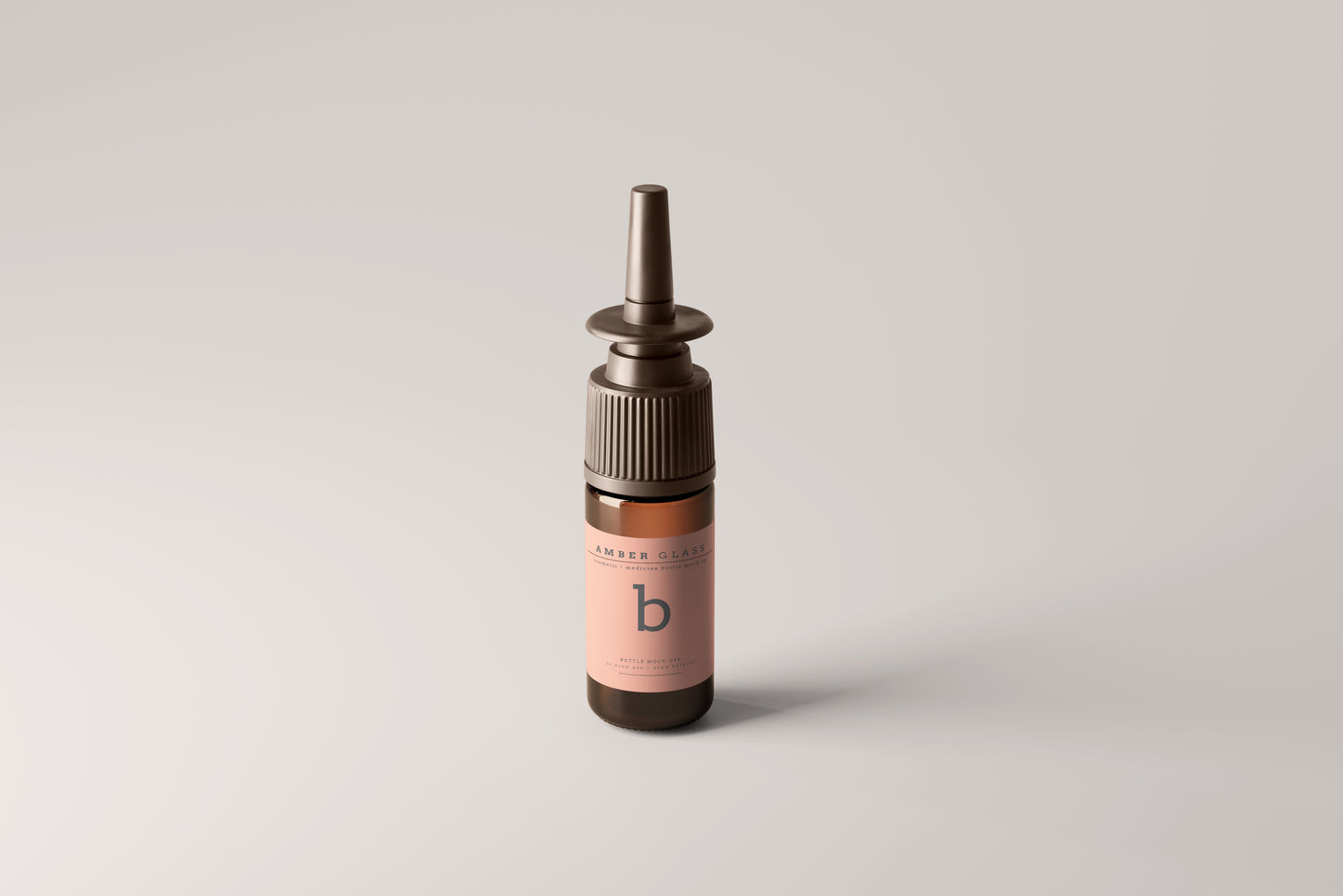 Amber Glass Nasal Spray Bottle Mockups