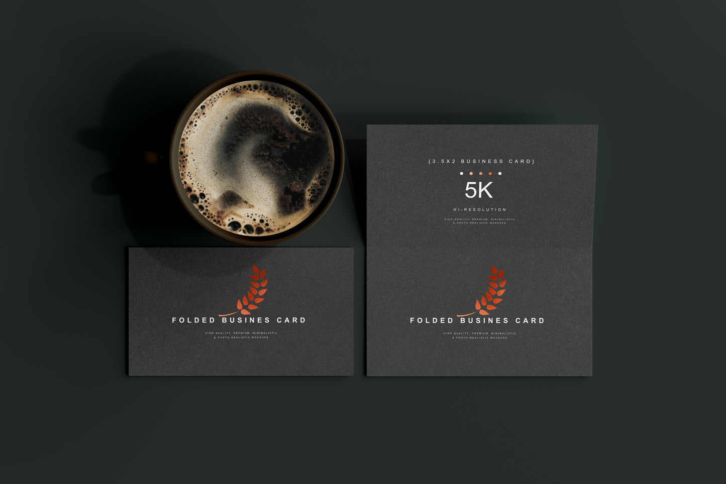 Folded Business Card Mockups