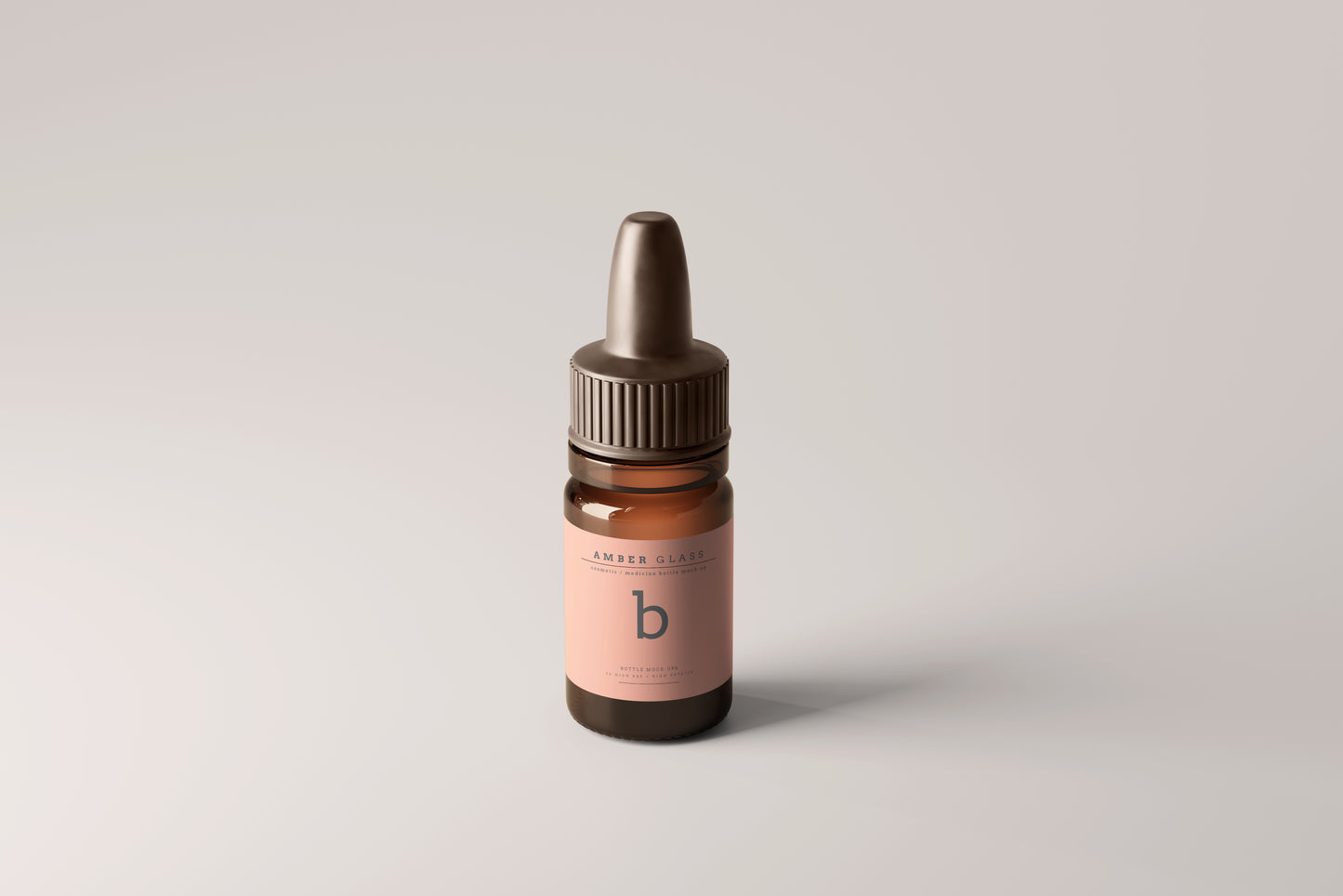 Amber Glass Dropper Bottle Mockups