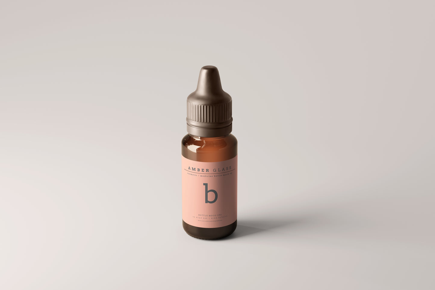 Amber Glass Dropper Bottle Mockups