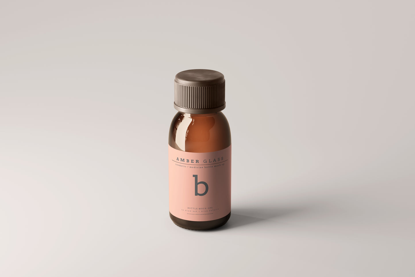 Amber Glass Bottle Mockups