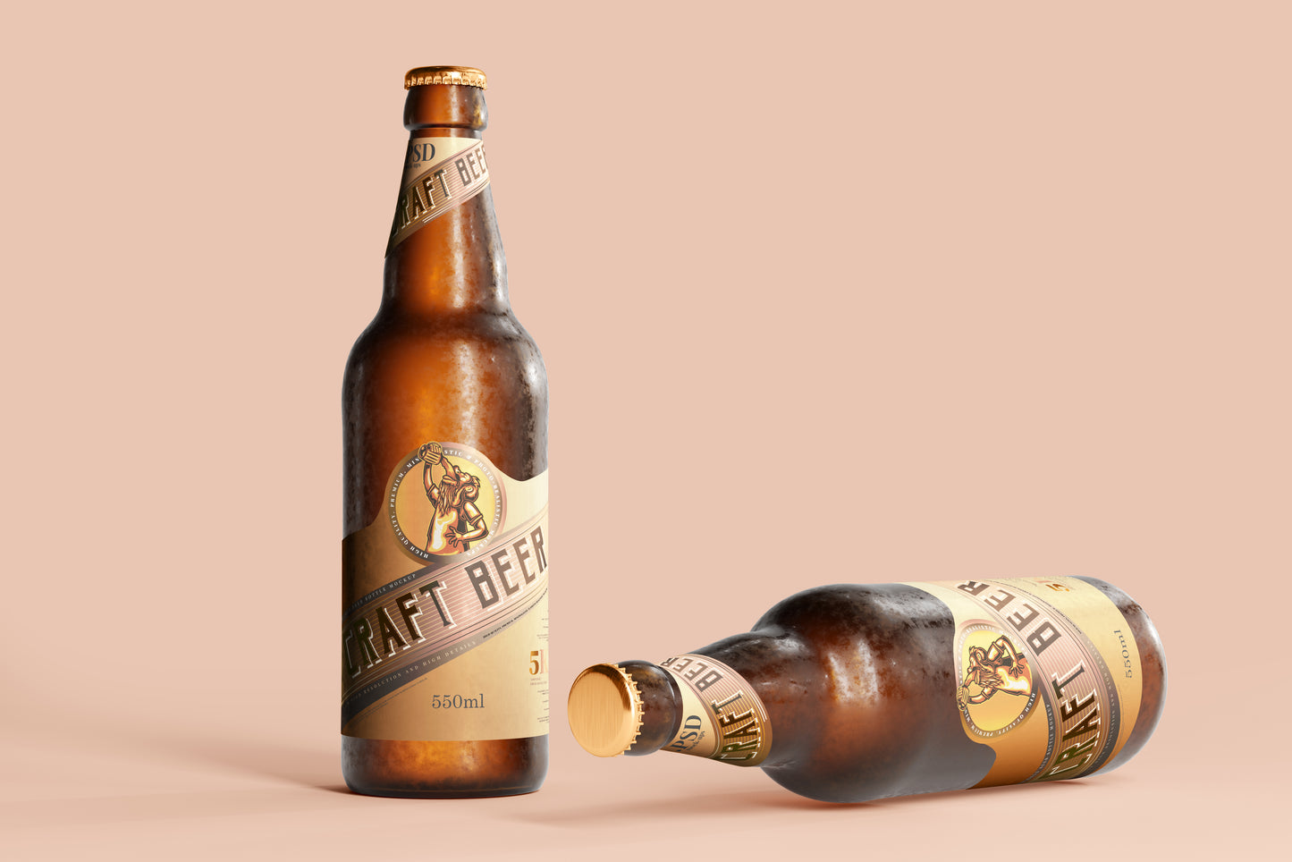 Cold Beer Bottle Mockups